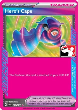 Hero's Cape - 152/162 — Prize Pack Series Cards Pokémon TCG card by Toyste Beach