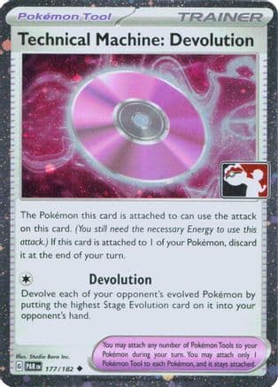 Technical Machine: Devolution - 177/182 (Cosmos Holo) — Prize Pack Series Cards Pokémon TCG card by Studio Bora Inc.