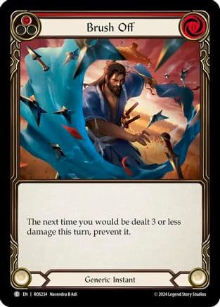Brush Off (Red) — Rosetta Flesh and Blood card by Narendra B Adi