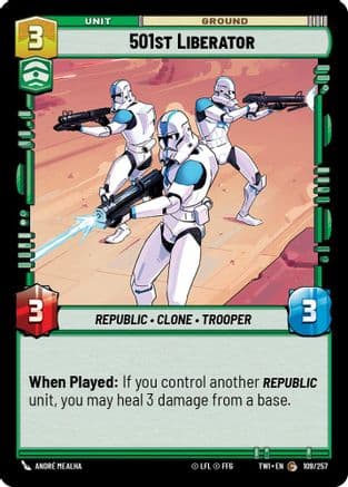 501st Liberator — Twilight of the Republic Star Wars: Unlimited card by André Mealha