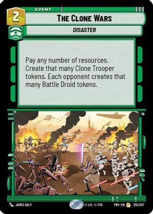 The Clone Wars — Twilight of the Republic Star Wars: Unlimited card by James Daly