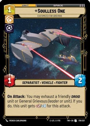 Soulless One - Customized for Grievous — Twilight of the Republic Star Wars: Unlimited card by French Carlomagno