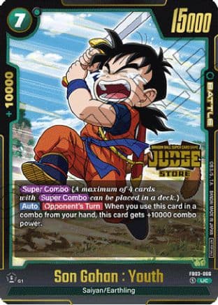 Son Gohan : Youth - FB03-066 (Judge Pack (Store Judge) 02) — Tournament and Championship Promos