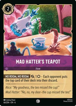 Mad Hatter's Teapot — Azurite Sea Disney Lorcana card by Andrea Parisi