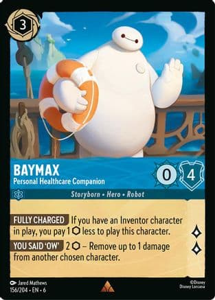 Baymax - Personal Healthcare Companion — Azurite Sea Disney Lorcana card by Jared Mathews