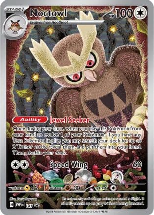 Noctowl - 141 — SV: Scarlet & Violet Promo Cards Pokémon TCG card by Tetsu Kayama
