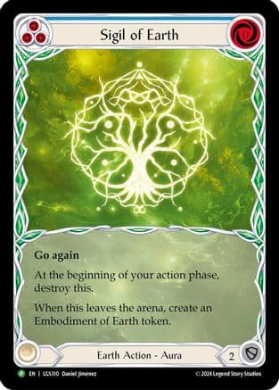 Sigil of Earth (Extended Art) - LGS310 — Flesh and Blood: Promo Cards