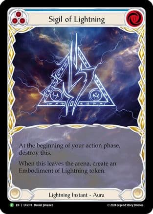Sigil of Lightning (Extended Art) - LGS311 — Flesh and Blood: Promo Cards
