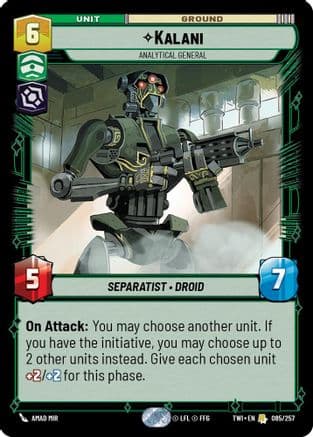 Kalani - Analytical General — Twilight of the Republic Star Wars: Unlimited card by Amad Mir