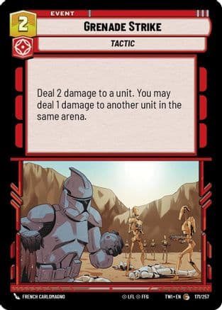 Grenade Strike — Twilight of the Republic Star Wars: Unlimited card by French Carlomagno
