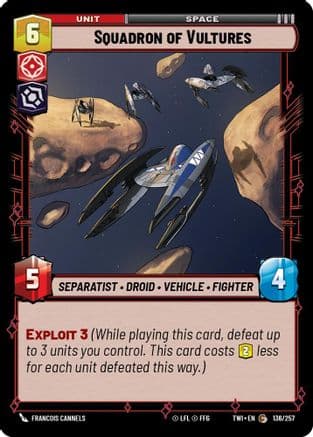 Squadron of Vultures — Twilight of the Republic Star Wars: Unlimited card by Francois Cannels