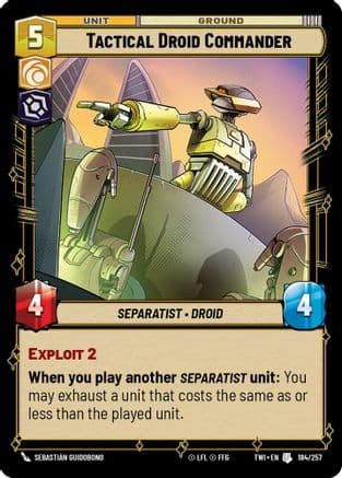 Tactical Droid Commander — Twilight of the Republic Star Wars: Unlimited card by Sebastián Guidobono