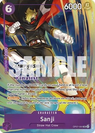 Sanji (Championship 2024 Finalist Card Set) — One Piece Promotion Cards