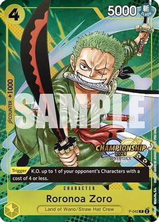 Roronoa Zoro (CS 2024 Event Pack) — One Piece Promotion Cards