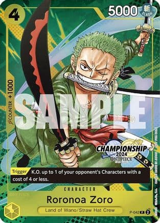 Roronoa Zoro (CS 2024 Event Pack Finalist) — One Piece Promotion Cards