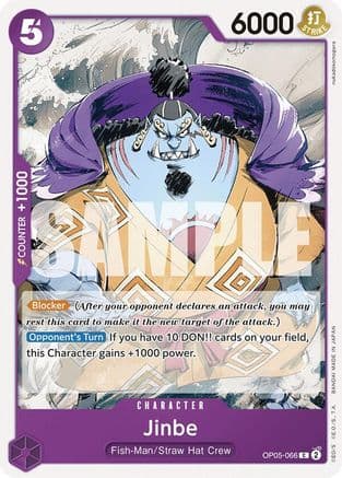 Jinbe — Starter Deck 18: PURPLE Monkey.D.Luffy One Piece Card Game card by nakashikazuya