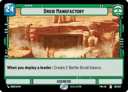 Droid Manufactory — Twilight of the Republic Star Wars: Unlimited card by Rocío Espin