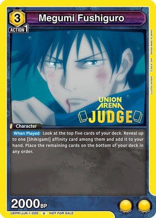 Megumi Fushiguro (020) (Judge Pack) — Union Arena Promotion Cards