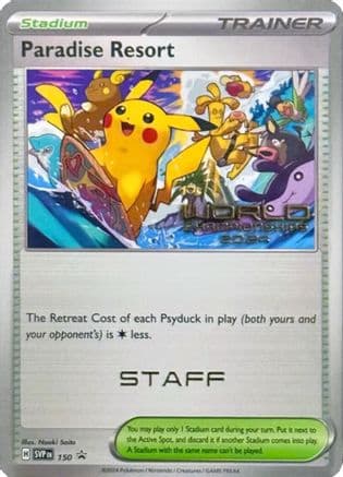 Paradise Resort - 150 (World Championships 2024) [Staff] — SV: Scarlet & Violet Promo Cards