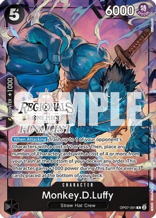 Monkey.D.Luffy (091) (Offline Regional 2024 Vol. 3) [Finalist] — One Piece Promotion Cards