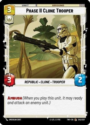 Phase II Clone Trooper — Twilight of the Republic Star Wars: Unlimited card by Omercan Cirit
