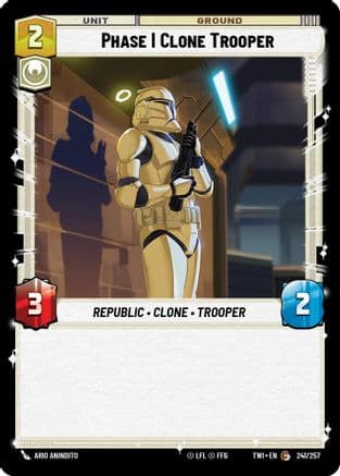 Phase I Clone Trooper — Twilight of the Republic Star Wars: Unlimited card by Ario Anindito