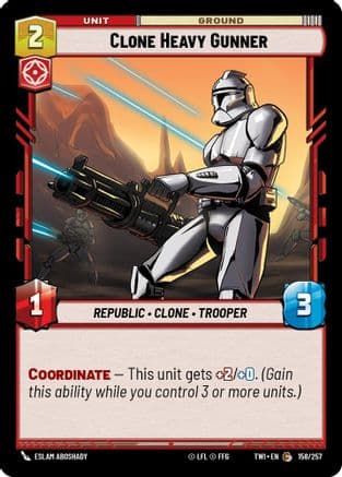 Clone Heavy Gunner — Twilight of the Republic Star Wars: Unlimited card by Eslam AboShady