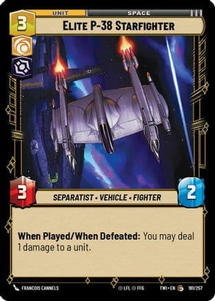 Elite P-38 Starfighter — Twilight of the Republic Star Wars: Unlimited card by Francois Cannels