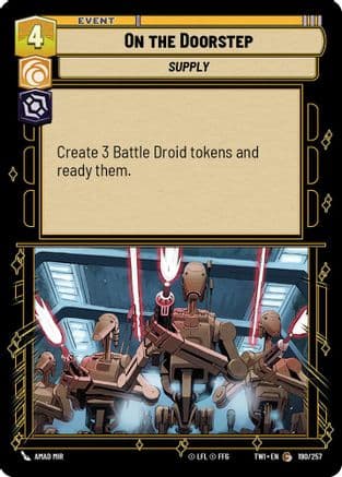 On The Doorstep — Twilight of the Republic Star Wars: Unlimited card by Amad Mir