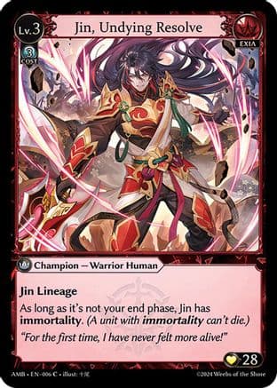 Jin, Undying Resolve — Mortal Ambition