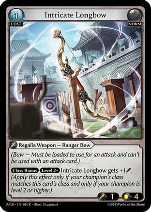 Intricate Longbow — Mortal Ambition Grand Archive TCG card by Draggart