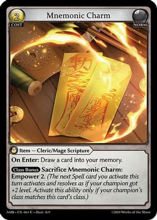Mnemonic Charm — Mortal Ambition