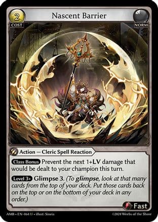 Nascent Barrier — Mortal Ambition