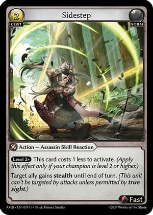 Sidestep — Mortal Ambition Grand Archive TCG card by Primea Studio
