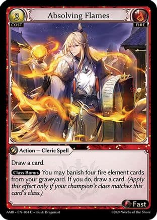 Absolving Flames — Mortal Ambition Grand Archive TCG card by Dragonart