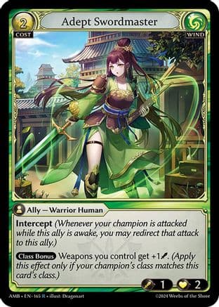 Adept Swordmaster — Mortal Ambition Grand Archive TCG card by Dragonart