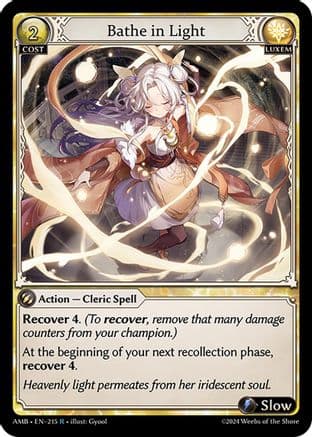 Bathe in Light — Mortal Ambition Grand Archive TCG card by Gyool