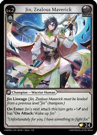 Jin, Zealous Maverick — Mortal Ambition Starter Decks