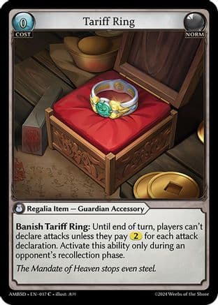 Tariff Ring — Mortal Ambition Starter Decks