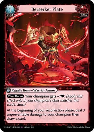Berserker Plate — Grand Archive TCG card