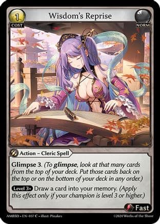 Wisdom's Reprise — Mortal Ambition Starter Decks