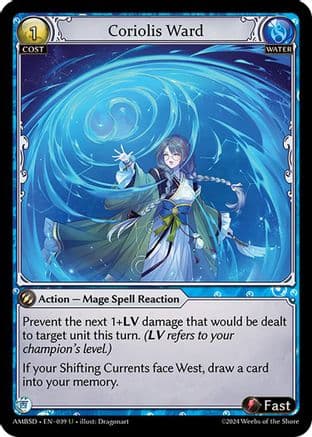 Coriolis Ward — Mortal Ambition Starter Decks Grand Archive TCG card by Dragonart