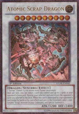 Atomic Scrap Dragon (UTR) — Storm of Ragnarok Yu-Gi-Oh! card by KAZUKI TAKAHASHI