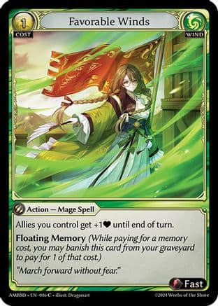 Favorable Winds — Mortal Ambition Starter Decks Grand Archive TCG card by Dragonart