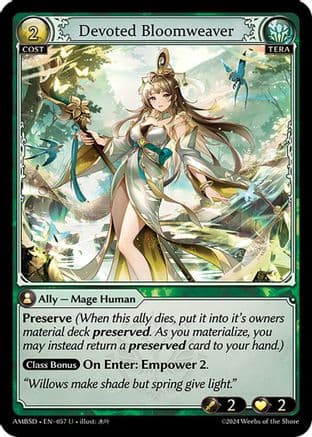 Devoted Bloomweaver — Mortal Ambition Starter Decks