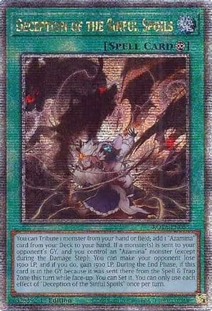 Deception of the Sinful Spoils (Quarter Century Secret Rare) — Yu-Gi-Oh! card