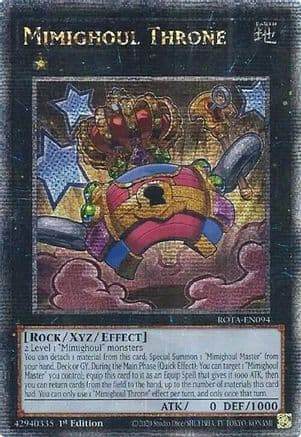 Mimighoul Throne (Quarter Century Secret Rare) — Rage of the Abyss