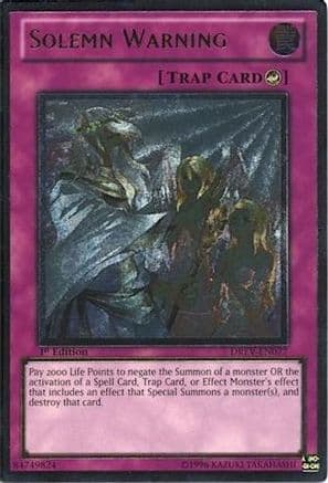 Solemn Warning (UTR) — Yu-Gi-Oh! card