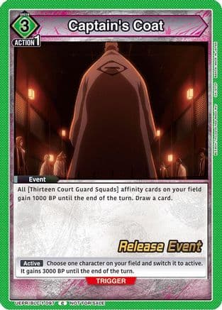 Captain's Coat — UE01BT: BLEACH: Thousand-Year Blood War Release Event Cards