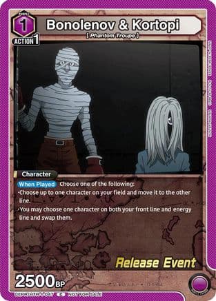 Bonolenov & Kortopi — UE02BT: HUNTER X HUNTER Release Event Cards